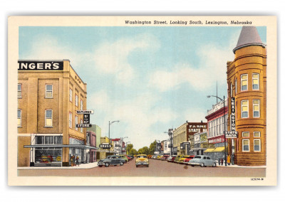 Lexington, Nebraska, Washington Street looking south