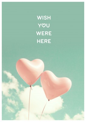 zwei luftballons im himmel in ros wish you were here