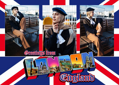  Large Letter Postcard Site Greetings from London, England