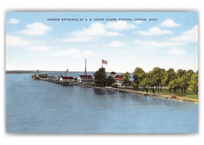 Lorain, Ohio, Harbor Entrance at Coast Guard Station