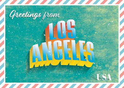 Retro Postkarte Los Angeles, USA