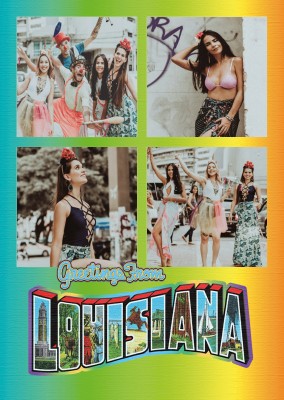 vintage cartolina saluti da Louisiana