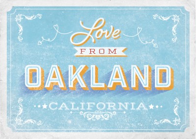 Vintage Postkarte Oakland Californien
