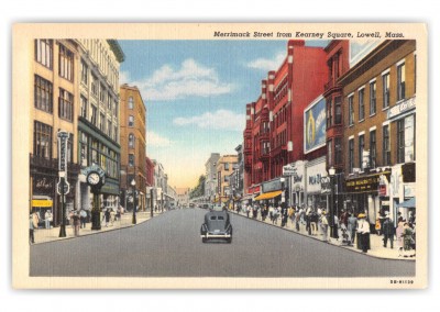 Lowell, Massachusetts, Merrimack Street from Kearney Square