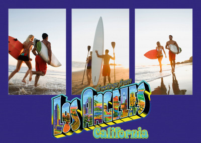 Los Angeles Retro Style Postkarte