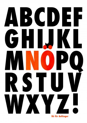 Lustiges Alphabet grusskarte schwarz rot nö für anfänger