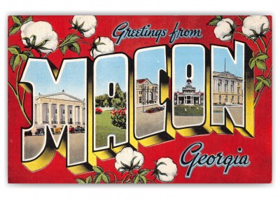 Macon Georgia Large Letter Greetings