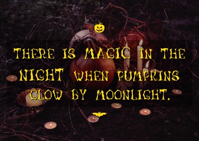 Il y a de la magie dans la nuit, quand les citrouilles de l'éclat par le clair de lune
