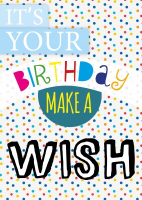 its your birthday make a wish design postcard greeting card