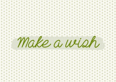 Make a wish card with small clovers