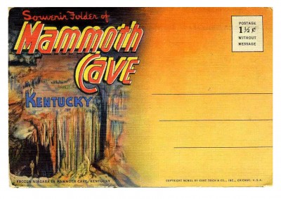Curt Teich Postal Arquivos De Coleta De Mammoth Cave, Kentucky