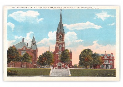 Manchester, New Hampshire, St. Marie_s Church Convent and Parochial School