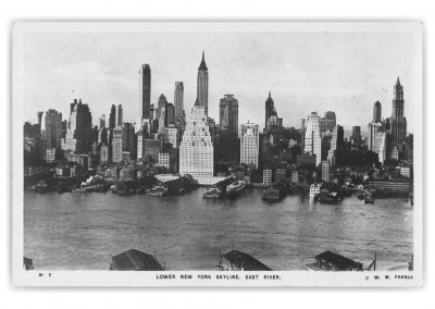 Manhattan New York East River Birds Eye View