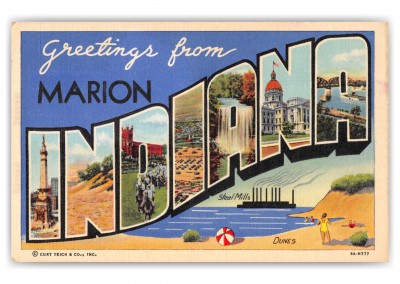 Marion Indiana Large Letter Greetings
