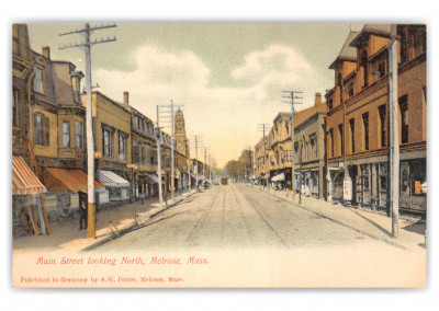 Melrose, massachusetts, Main Street looking north