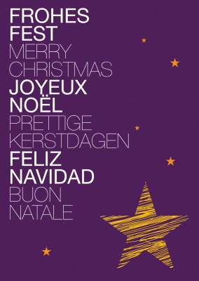Xmas various languages with star