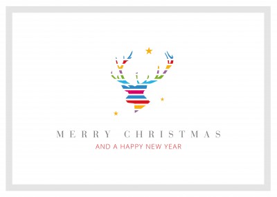 Meridiano de Diseño Feliz Navidad y un Feliz Año Nuevo de los ciervos