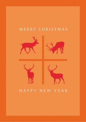 Meridiano de Diseño Feliz Navidad y un Feliz Año Nuevo renos