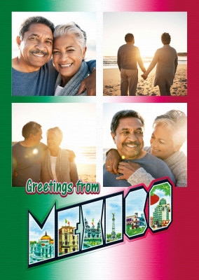  Grande Lettera Cartolina Sito Saluti dal Messico