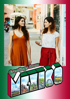  Large Letter Postcard Site Greetings from Mexico