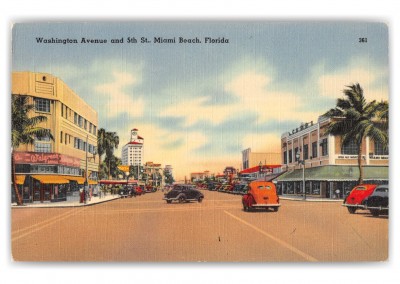 Miami Beach, Floirda, Washington Avenue and 5th Street