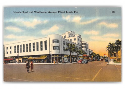Miami Beach, Florida, Lincoln Road and Washington Avenue