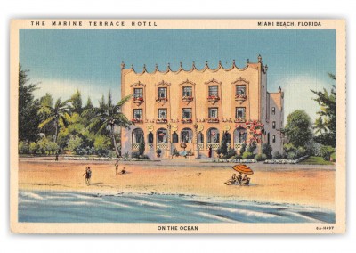 Miami Beach Florida The Marine Terrace Hotel and Beach