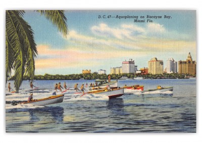 Miami, Florida, Aquaplaning on Biscayne Bay