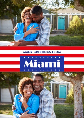 Miami groeten US-vlag