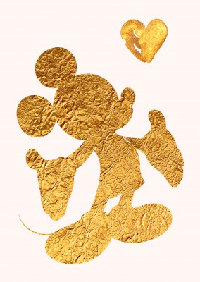 Kubistika goldene Mickey Mouse