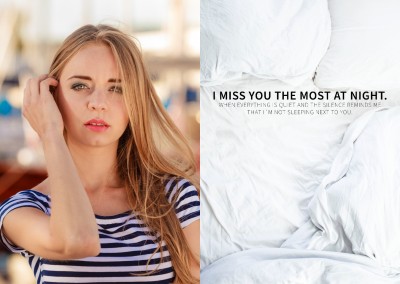 I miss you the most at night Spruch