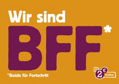 Bff Beide Fur Fortschritt Mit 2 Euro Helfen Send A Postcard