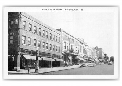 Monroe, Wisconsin, west side of square