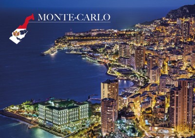 foto Monte-Carlo haven bij nacht