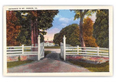 Mount Vernon, Virginia, Entrance