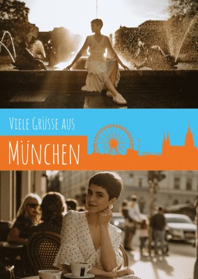 Meridian Design Postkarte Viele Grüsse aus München