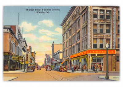 Muncie, Indiana, Walnut Street Buisness Section