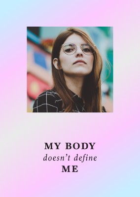 My body doesn't define me pinker Grund