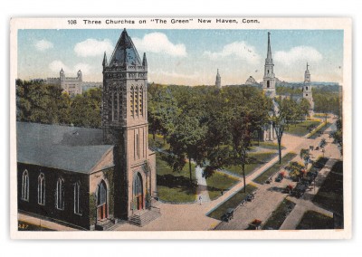 New Haven, Connecticut, Three Churches on The GReen