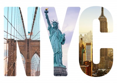 NYC bezienswaardigheden photocollage