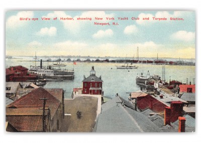 Newport, Rhode Island, Birds-eye view of Harbor