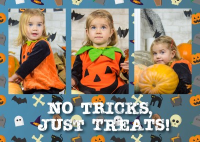 No tricks, just treat! Spruch