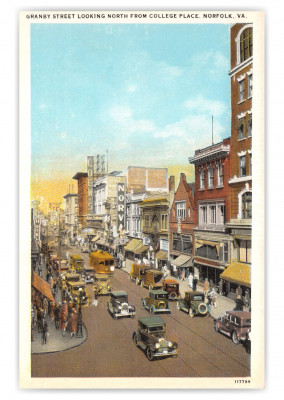 Norfolk, Virginia, Granby Street looking north from College Park