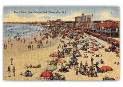 Ocean City, New Jersey, Beach view from Concert hall