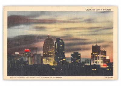 Oklahoma City, Oklahoma, skyline in twilight