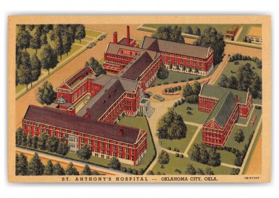 Oklahoma City, Oklahoma, St. Anthony's Hospital birds eye