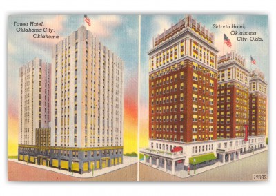 Oklahoma City Oklahoma Tower Hotel and Skirvin Hotel