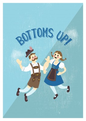 Bottoms up! Cartolina para Oktoberfest