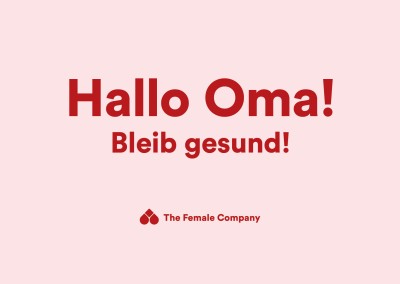 THE FEMALE COMPANY Postkarte Hallo Oma! bleib gesund!