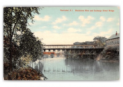 Pawtucket, Rhode Island, Blackstone River and Exchange Street bridge